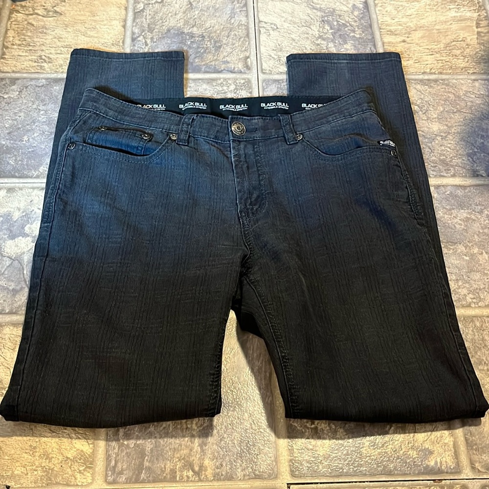 Black Bull Apparel Athletic Jeans, Size 34/33, Straight/Slim Leg